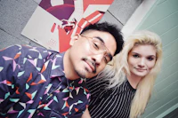 a man and a woman posing for a photo